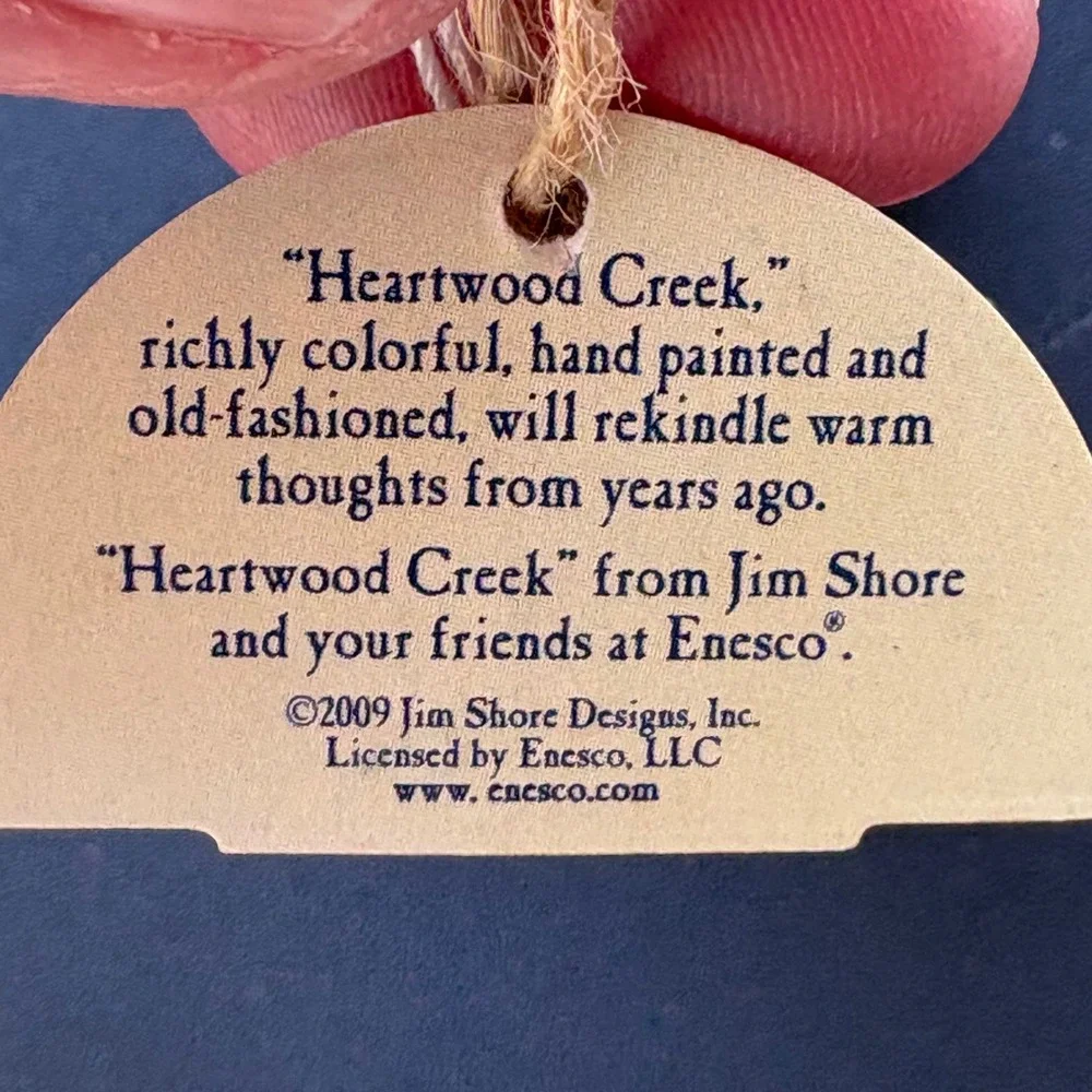 Jim Shore Heartwood Creek Patriotic Cat Ornament American Flag 2009